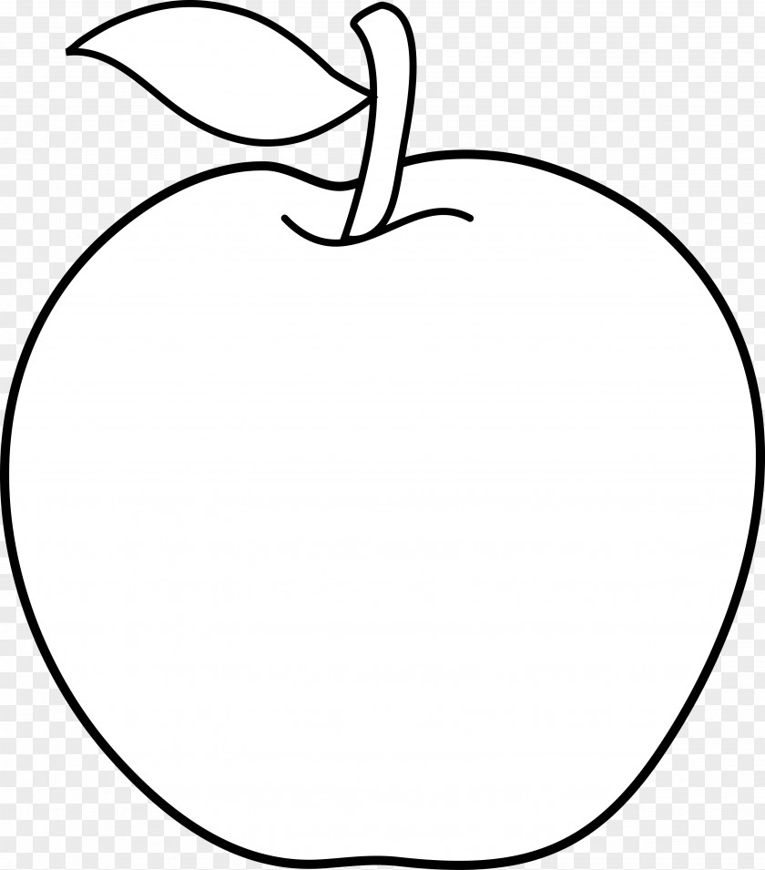 White Apple Cliparts Black And Line Art Cartoon Clip PNG