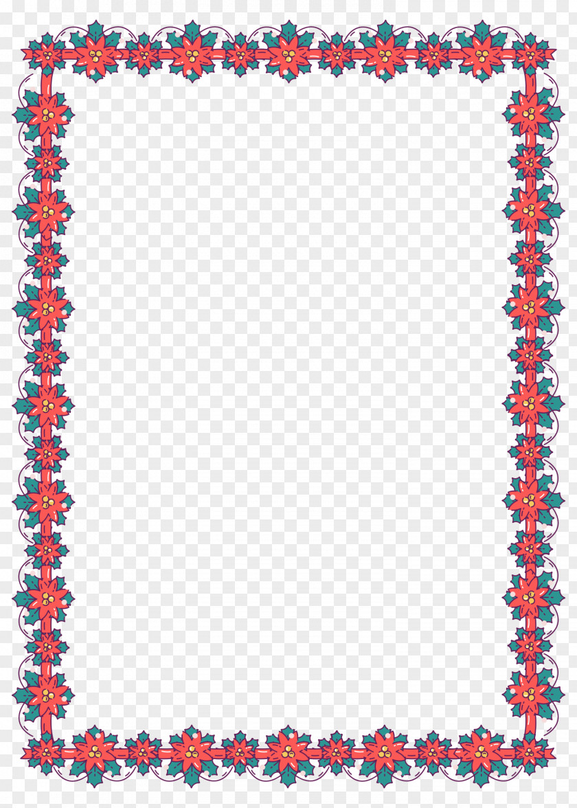 Rectangle Gingerbread Christmas Poinsettia PNG