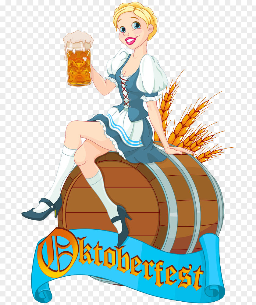 Take Beer Beauty Illustration Oktoberfest Royalty-free PNG