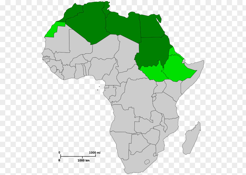 Africa North West Central Map PNG