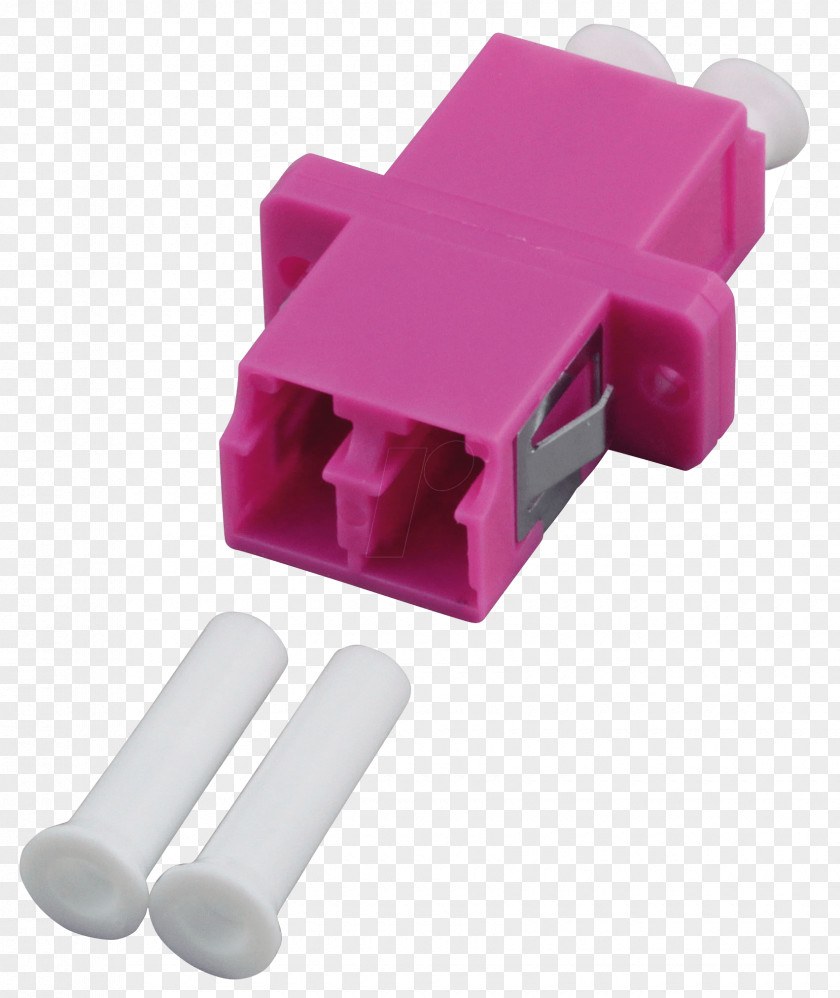 Multi-mode Optical Fiber Plastic Clutch Coupling Purple PNG