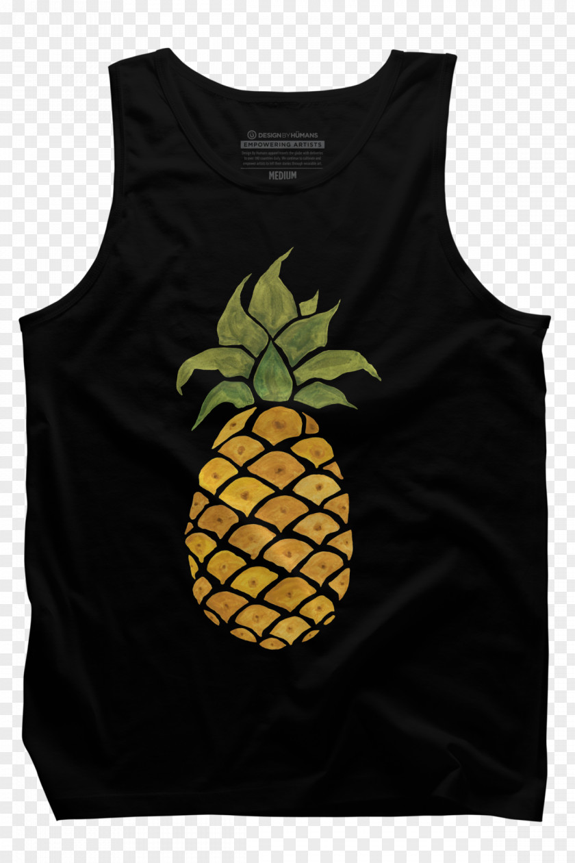 Pineapple Watercolor T-shirt Sleeveless Shirt Outerwear Gilets PNG