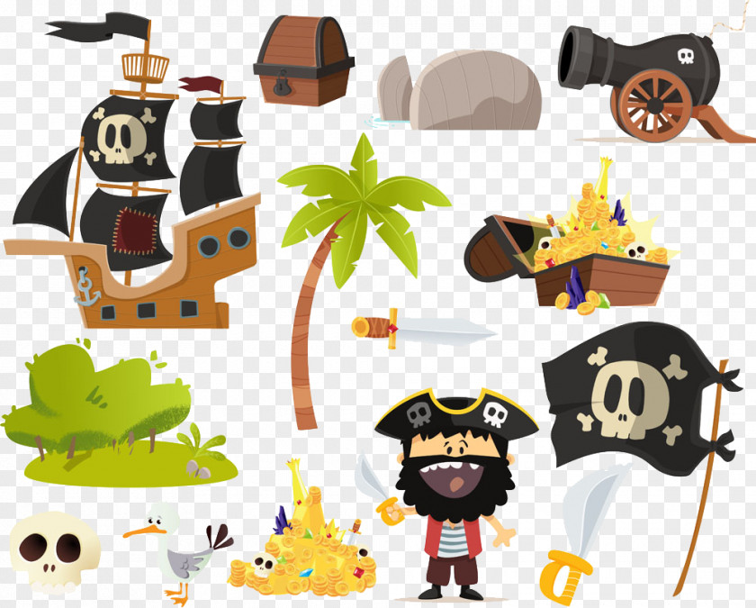 Pirate Collection Element Piracy Illustration PNG