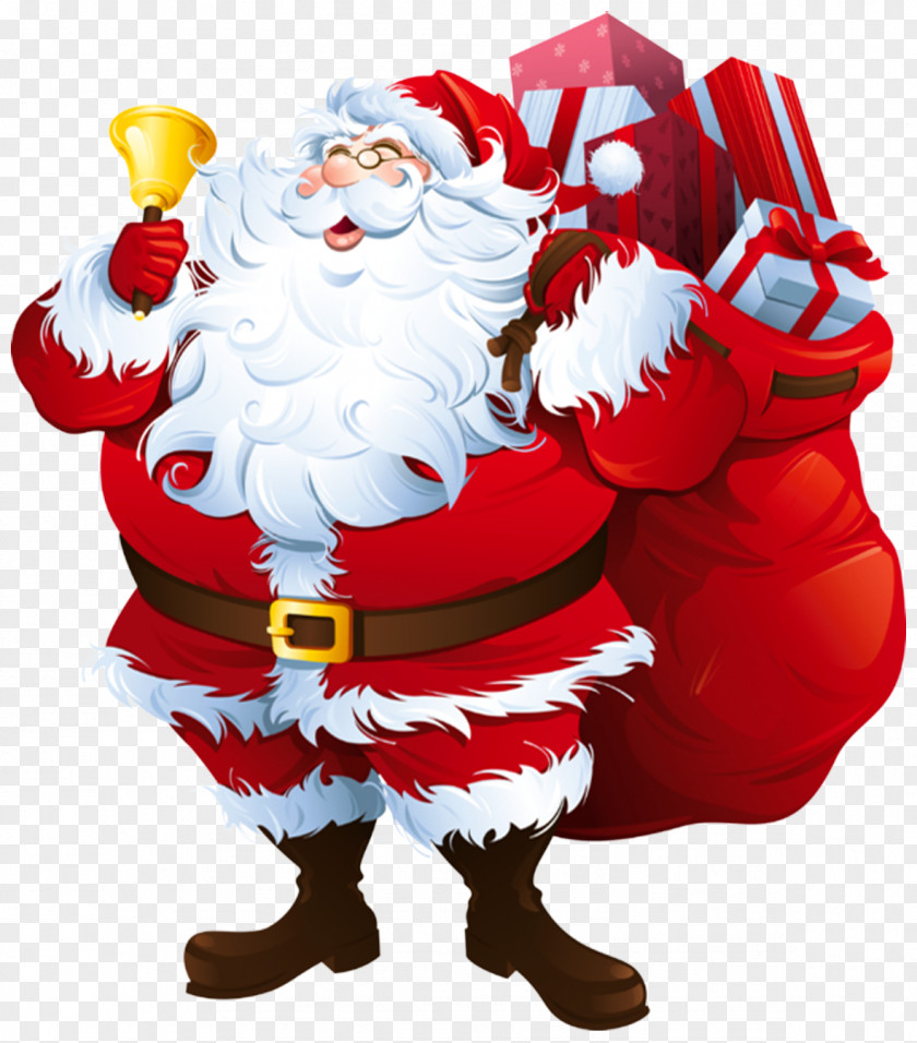 Santa Sleigh Claus Christmas Rudolph Clip Art PNG
