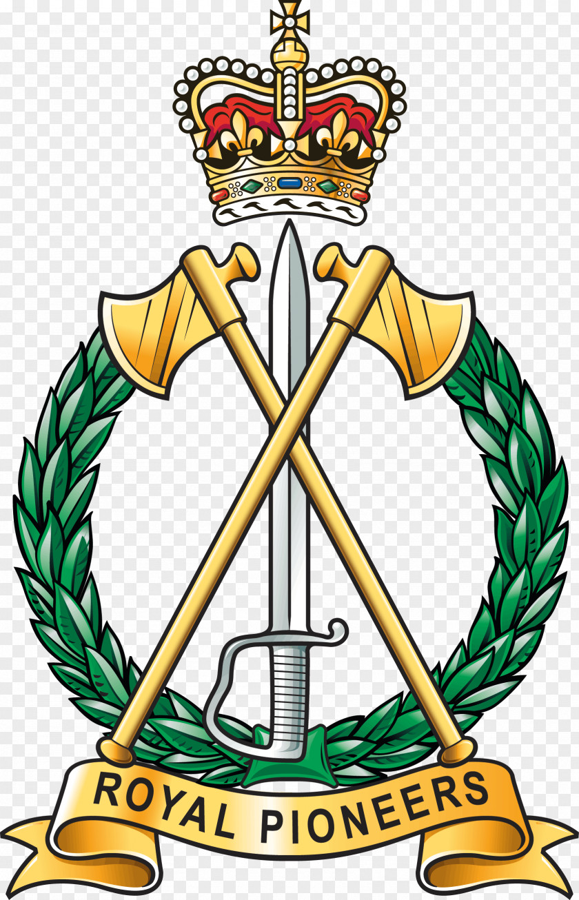 United Kingdom Royal Pioneer Corps British Army Cap Badge Regiment PNG