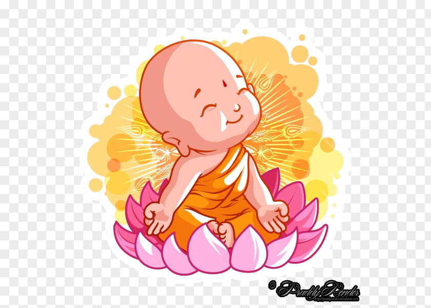 Buddhism Lotus Position Cartoon PNG