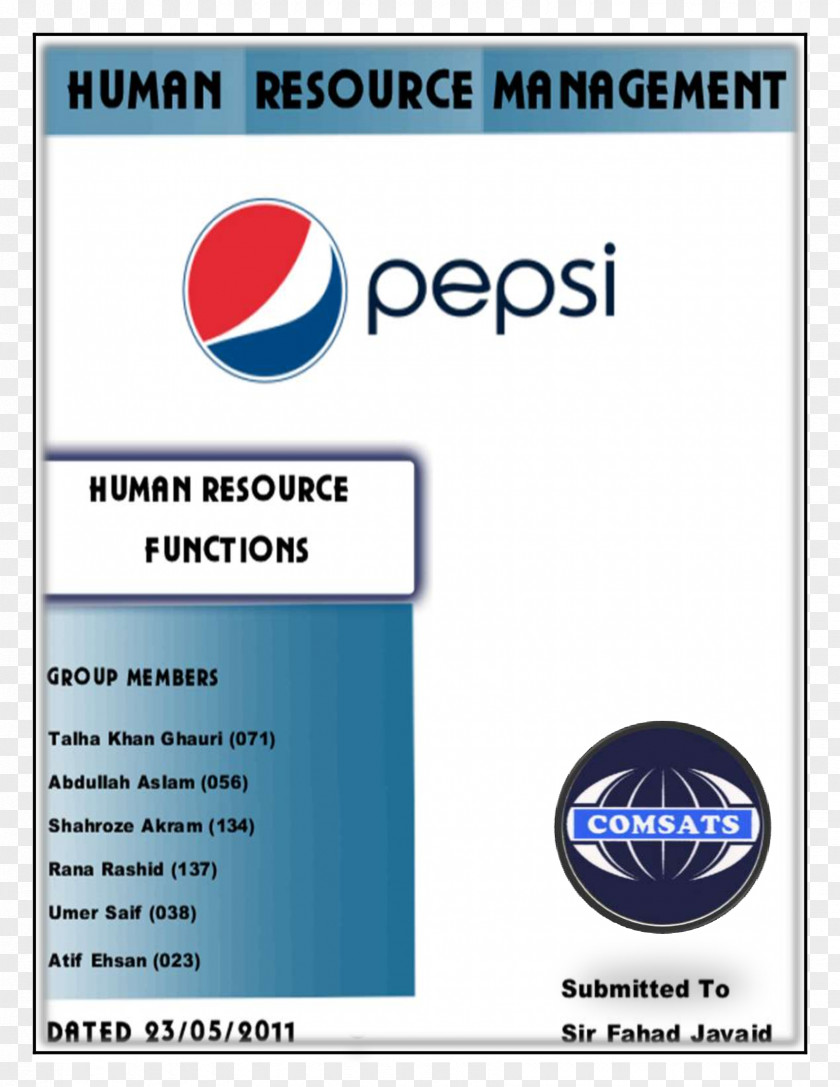Pepsi COMSATS Institute Of Information Technology Brand Service Font PNG