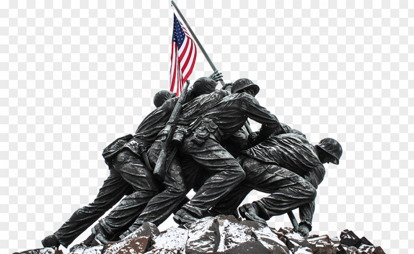 Soldier Marine Corps War Memorial Raising The Flag On Iwo Jima Battle Of Second World PNG