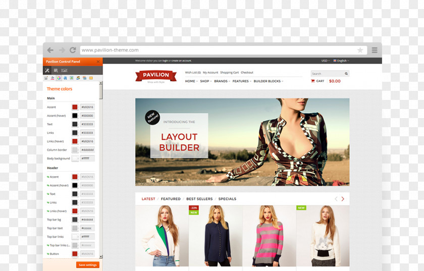 Design Web Page OpenCart Display Advertising Responsive PNG