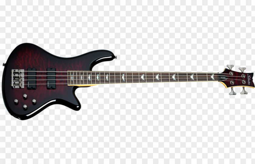 Electric Guitar Schecter Research Stiletto Extreme-4 Bass Double PNG