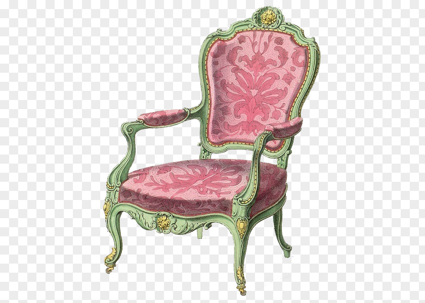 French Royal Pink Seat Furniture Chair Couch Rococo Decorative Arts PNG