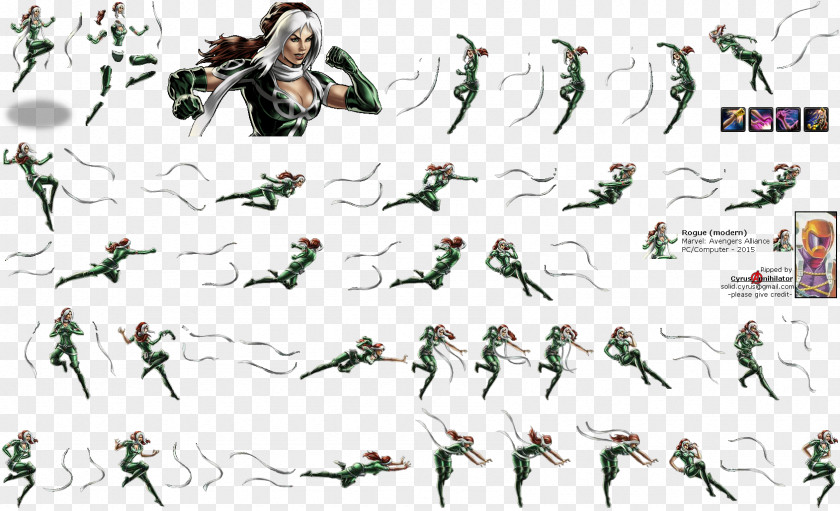 Game Sprite Rogue Marvel: Avengers Alliance Super Nintendo Entertainment System PlayStation 2 PNG