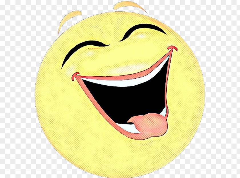 Happy Tongue Smiley Face Background PNG