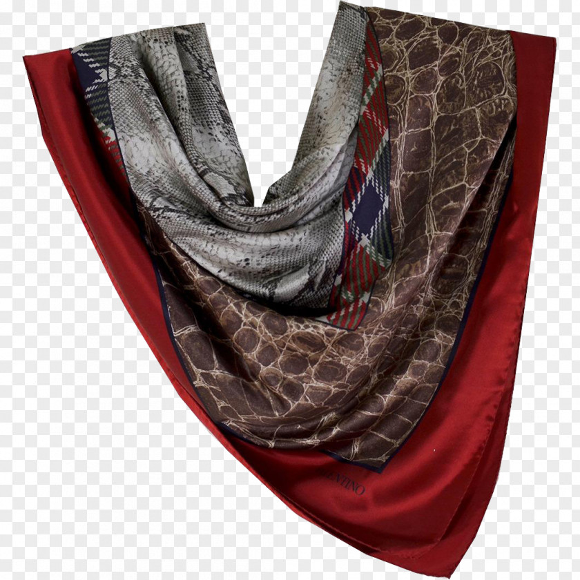 Shawl Scarf Brown Maroon Pattern PNG