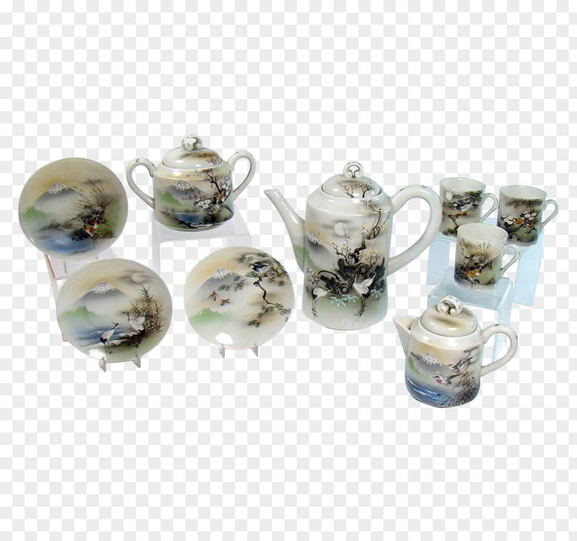 Tea Coffee Cup Set Porcelain Saucer PNG