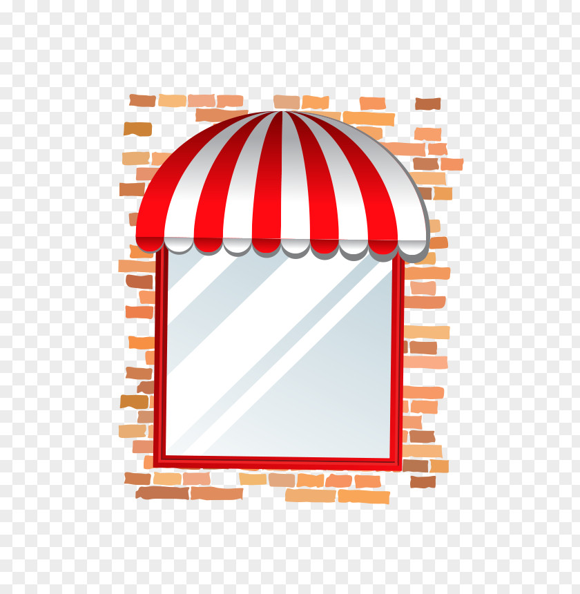 British Red Vector Windows Display Window Awning Clip Art PNG