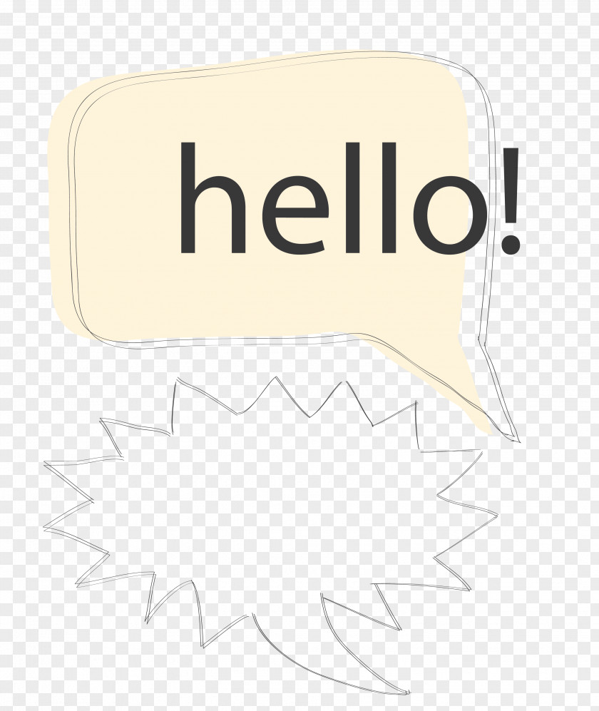 Hello Line Dialog Paper Logo Text Illustration PNG