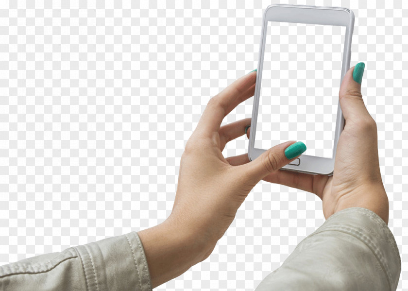 Holding A Blank Cell Phone Selfie Stock Photography PNG