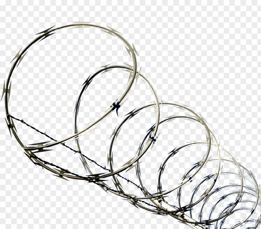 Fence Barbed Wire Tape Concertina PNG