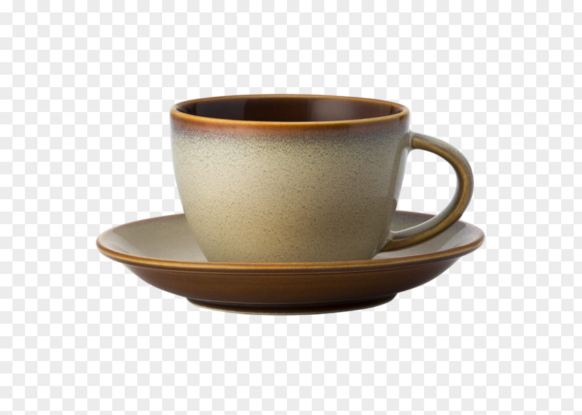 Rustic Brown Coffee Cup Saucer Ceramic Mug Tableware PNG