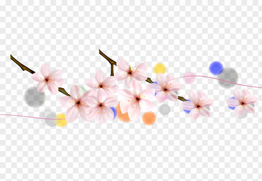 Sakura Cherry Petals And Foliage Blossom Petal Flower PNG