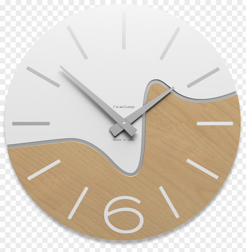 Wood Clock Parede Industrial Design PNG