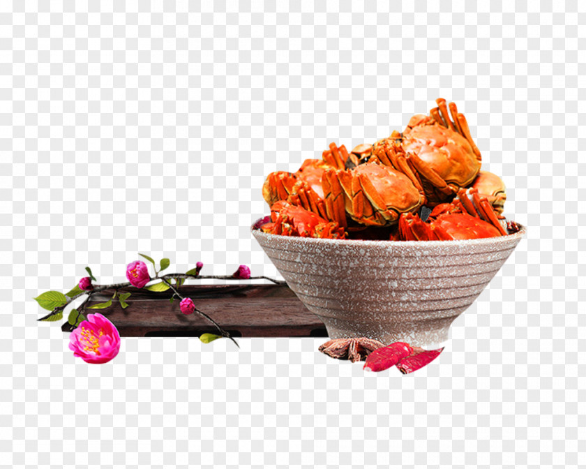 A Bowl Of Crab Seafood Nxfcu2019erhong Shaoxing Wine PNG