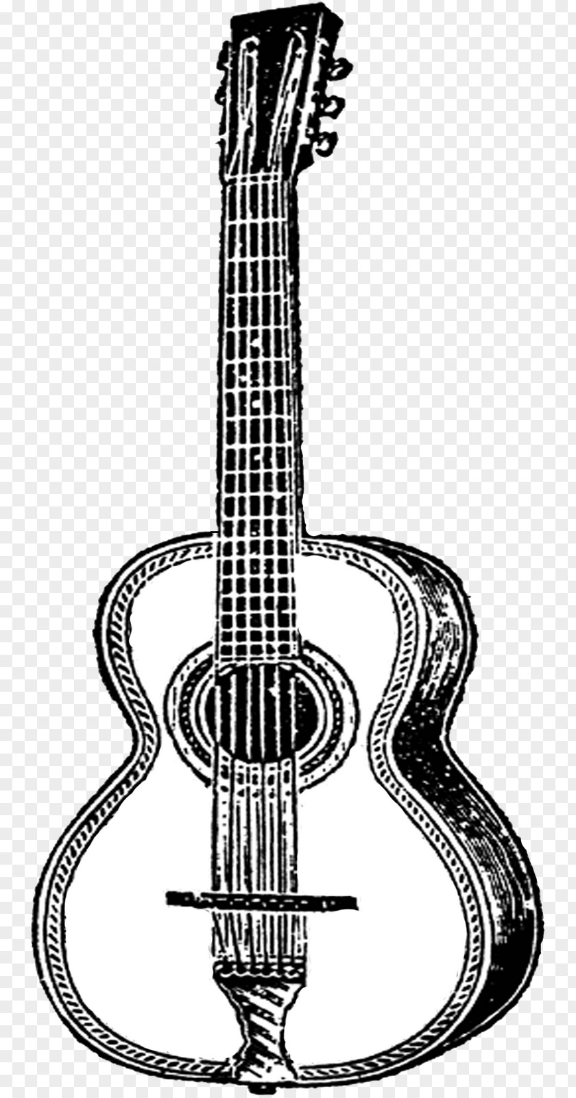 Brass Vintage Guitar Acoustic Art Clip PNG