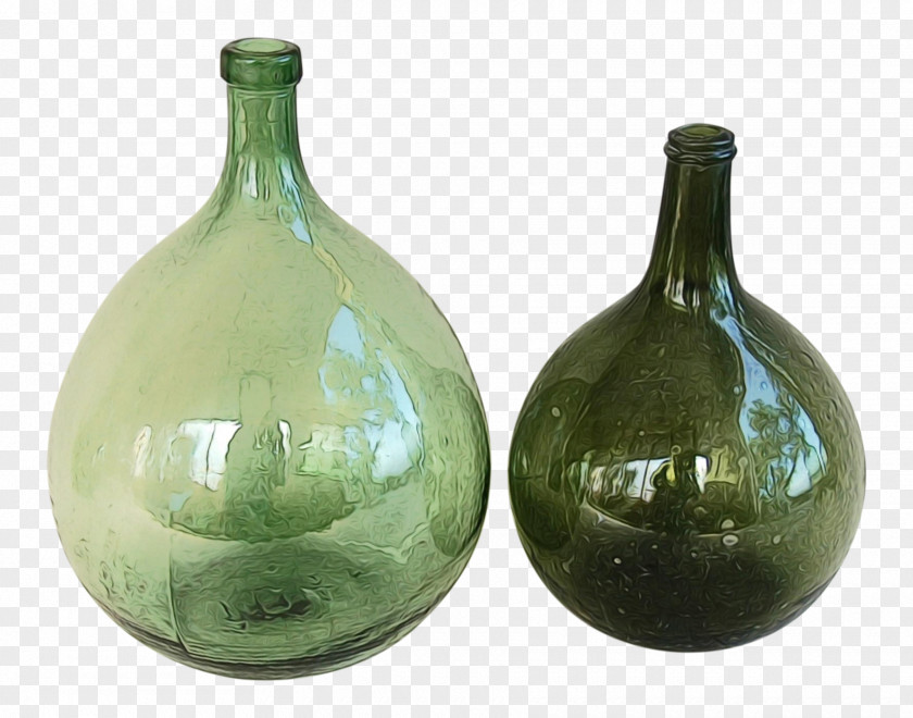 Tableware Artifact Glass Bottle Vase Green PNG