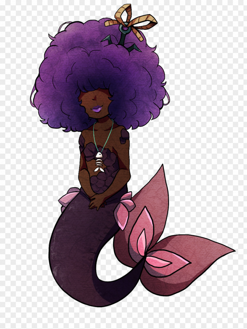 Black Mermaid Woman Merman Legendary Creature Female PNG