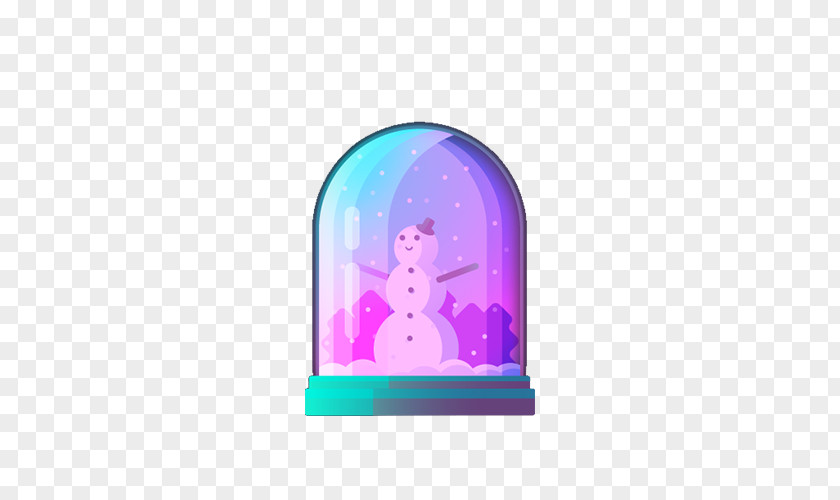 Color Crystal Ball Snowman Quartz Glass PNG