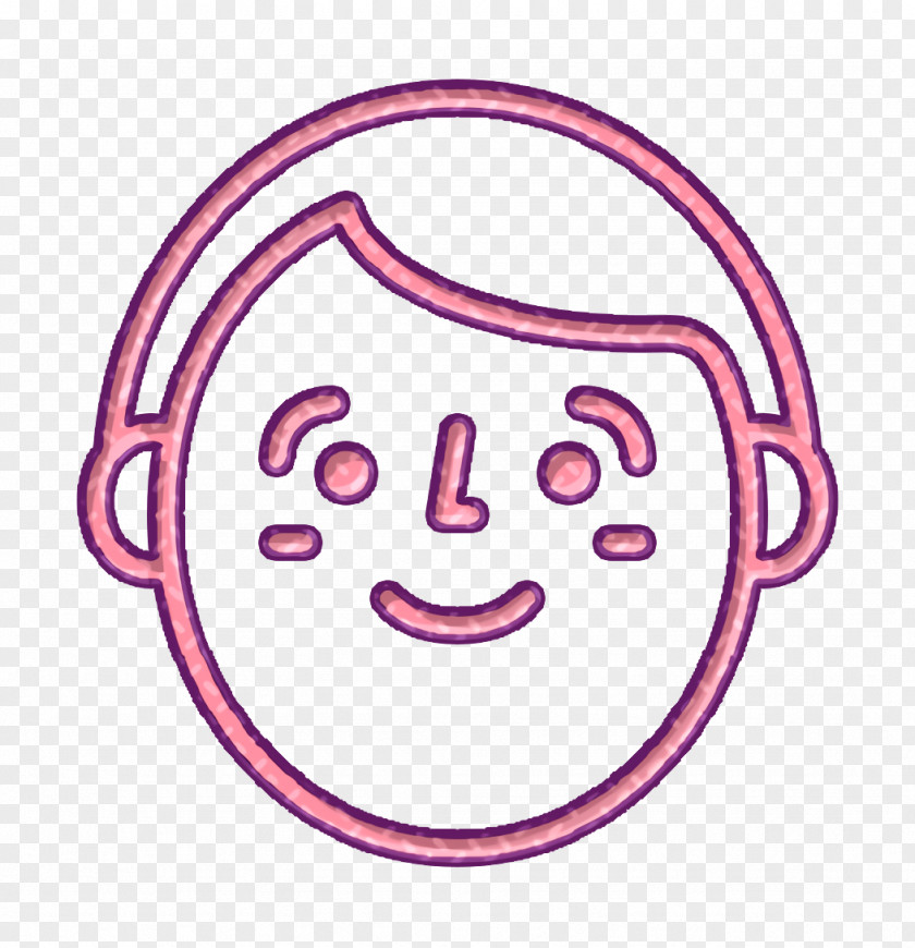 Happy People Outline Icon Man PNG