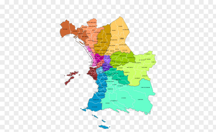Map 2nd Arrondissement Of Marseille 1st 11th 7th PNG