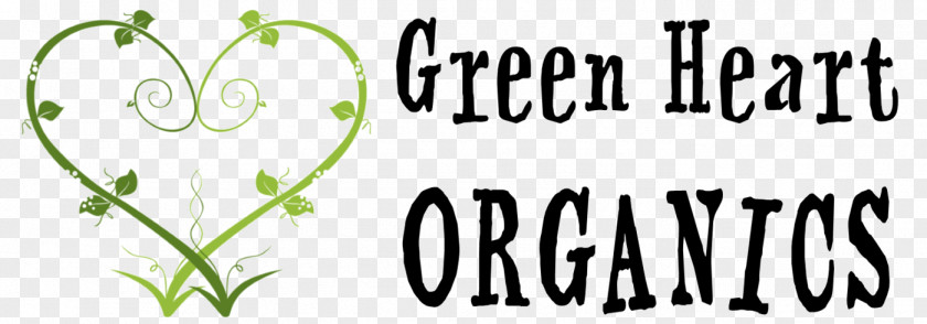 Organics Green Heart Reilly Street Logo Clip Art PNG