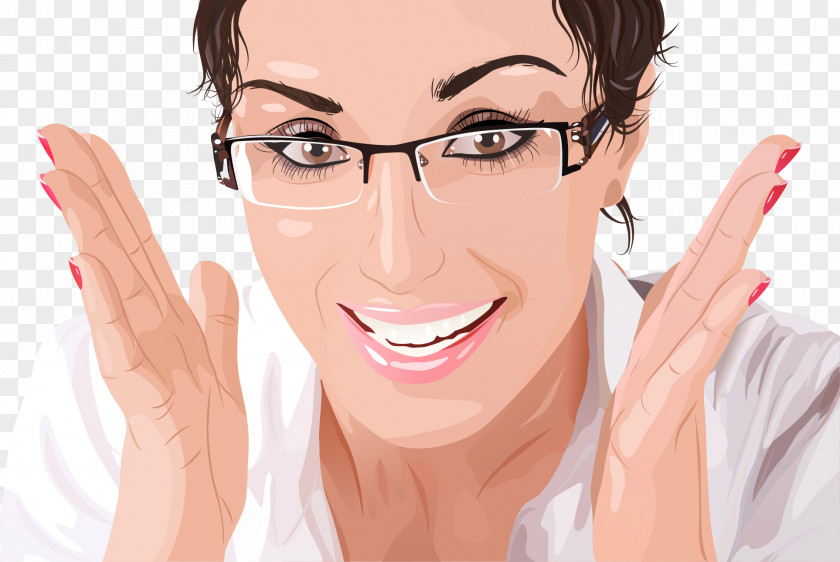 Vector Painted Educated Women Vecteur Illustration PNG