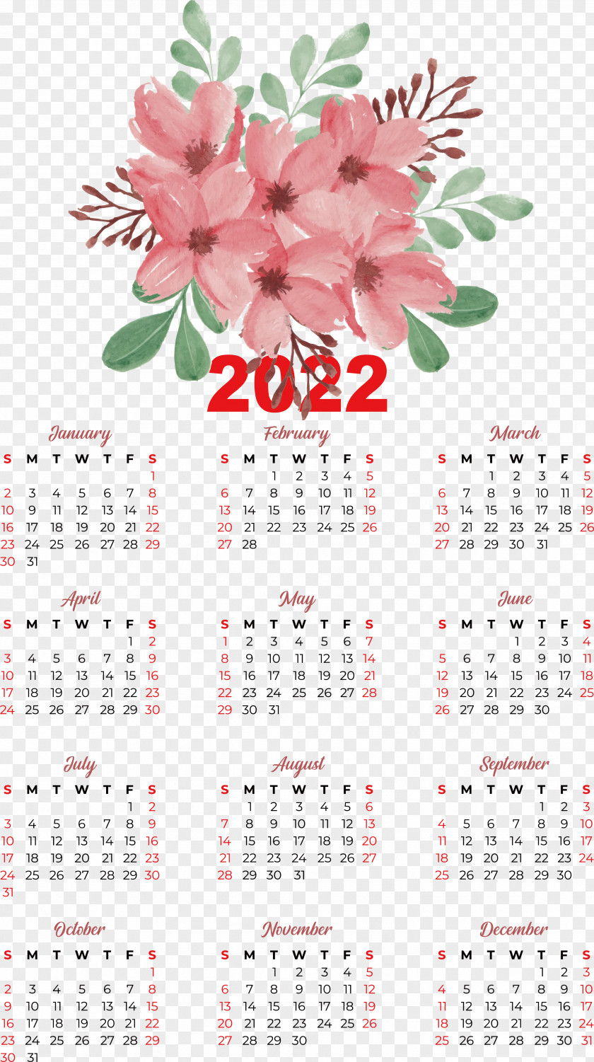 Calendar Calendar Tall Watercolor 2022 Wall Calendar Text PNG