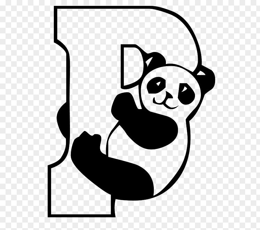 English Alphabet P Panda Giant Bear, What Do You See? Coloring Book Cuteness PNG