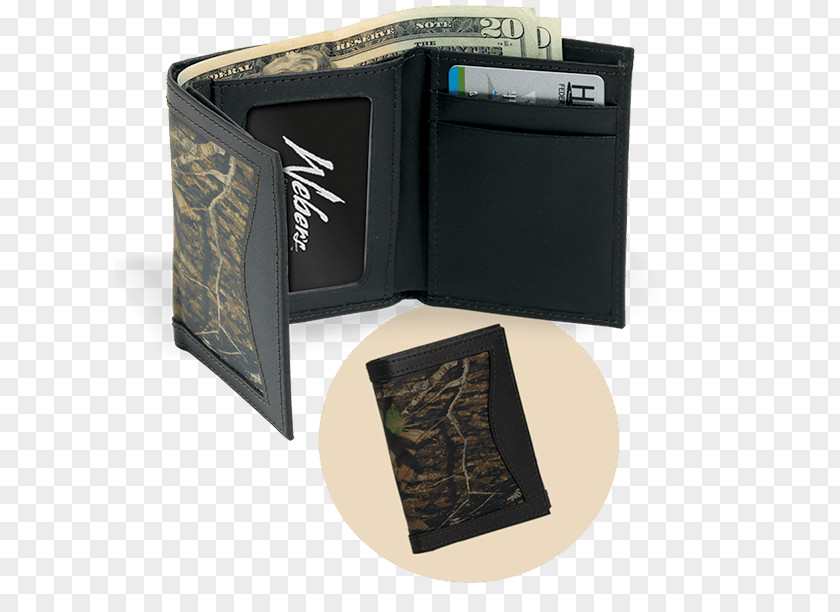 Trfiold Wallet Leather Camouflage Mossy Oak PNG