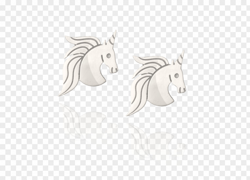 MMermaid Crown Earring Sketch Unicorn Body Jewellery Black & White PNG