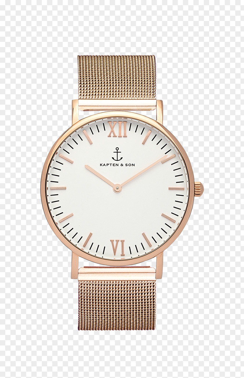 Watch Son Black Leather Strap Woman PNG