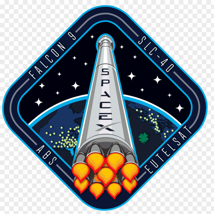 MISSION Cape Canaveral SpaceX Eutelsat 115 West B Falcon 9 Mission Patch PNG