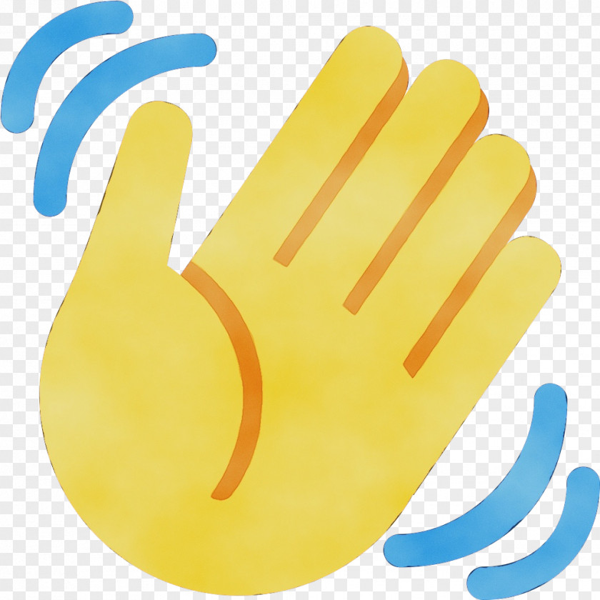 Yellow Finger Hand Personal Protective Equipment Glove PNG