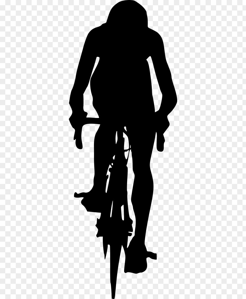 Cyclist Front Clip Art Bicycle Cycling Silhouette PNG