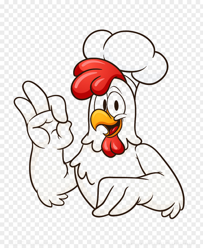 Free Cartoon Chicken To Pull Material Meat Buffalo Wing Chef PNG