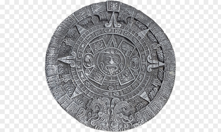 MRitual Aztec Calendar Aztecs Black & White PNG