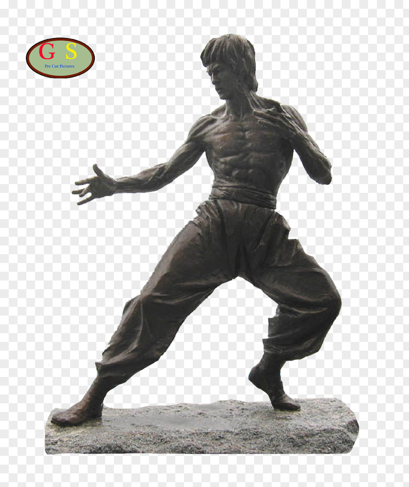 Bruce Lee Statue Of Bronze Sculpture Kung Fu Art PNG