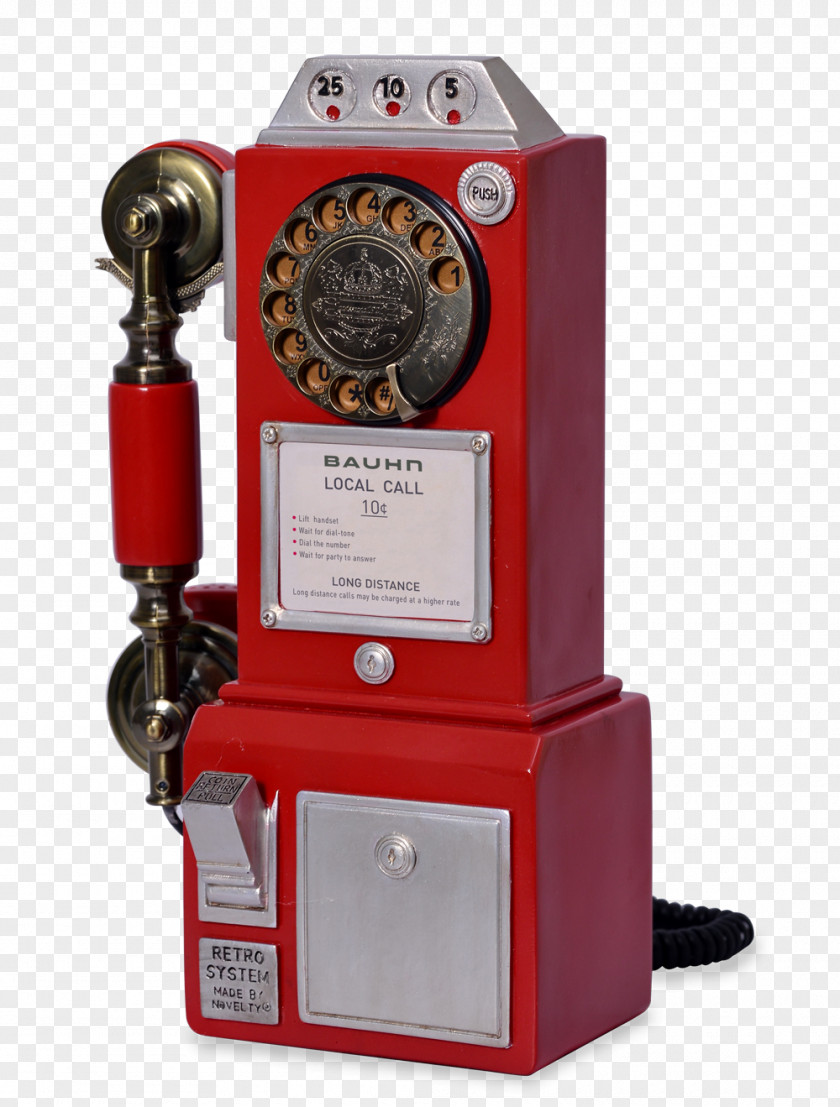 Retro Telephone Booth Rotary Dial Crosley 302 Style PNG