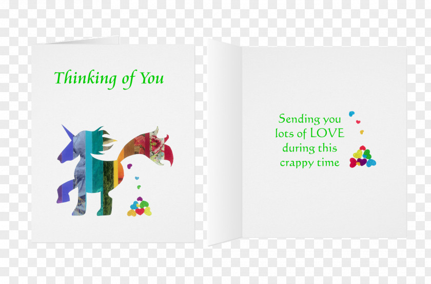 Unicorn Heart Greeting & Note Cards Paper Birthday PNG