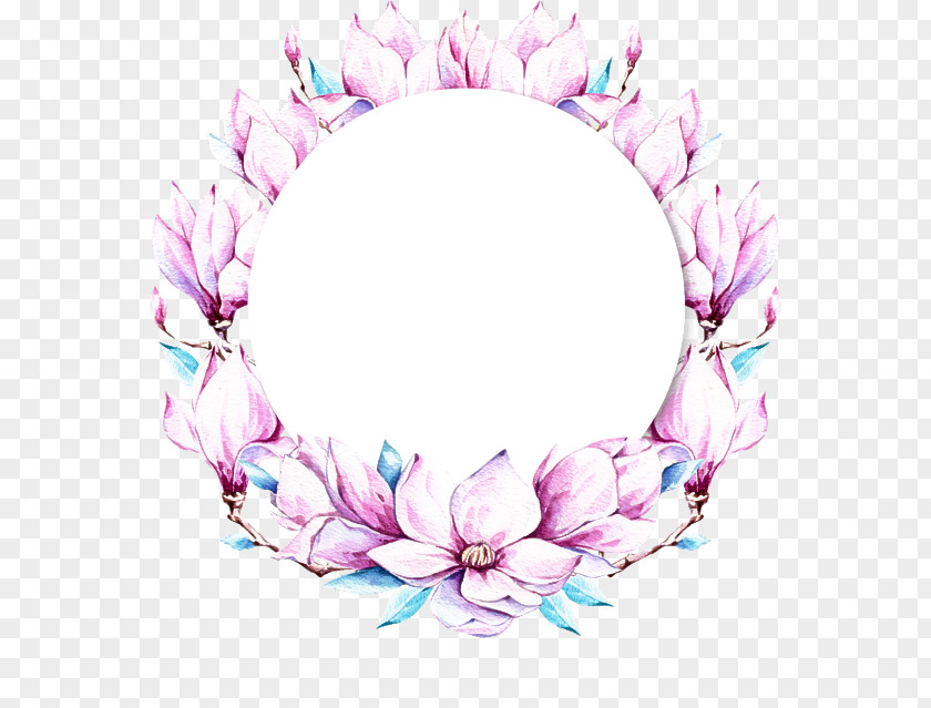 Wreath Magnolia Family Pink Petal Flower Plant PNG