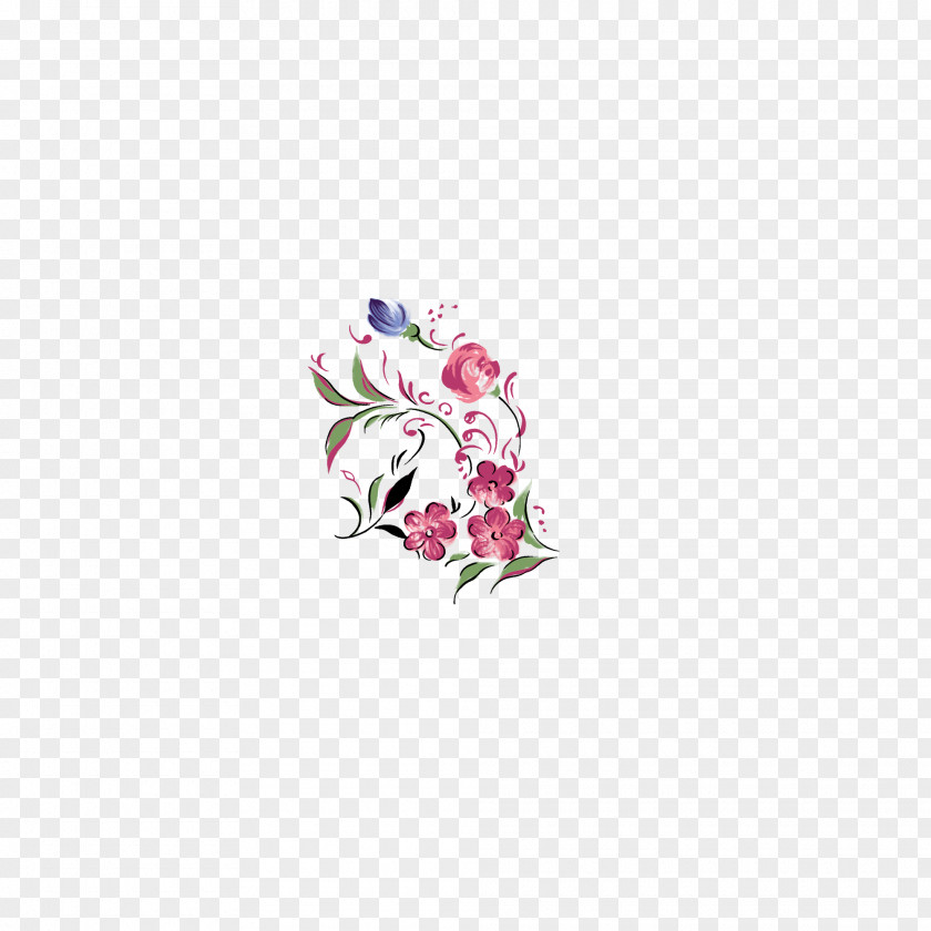 Hand-painted Flowers Flower Red Rose Illustration PNG